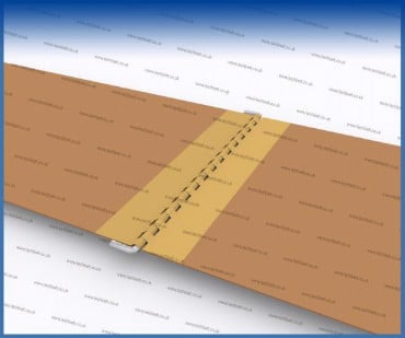 castellated joint using interlocking loops from PTFE coated kevlar/aramid