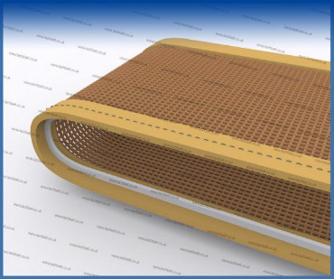 conveyor belt tracking edging with tracking cord