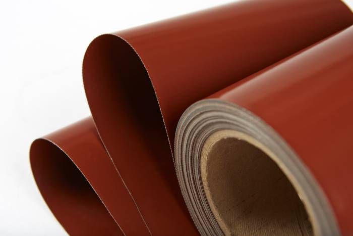 silicone coated glass cloth in red