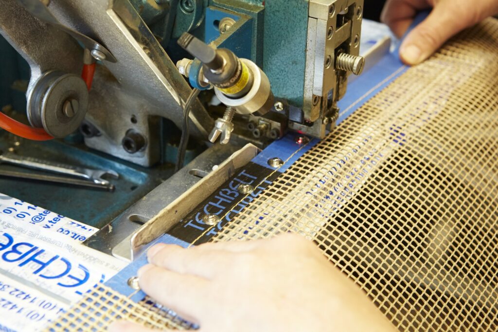 Logo on conveyor belt