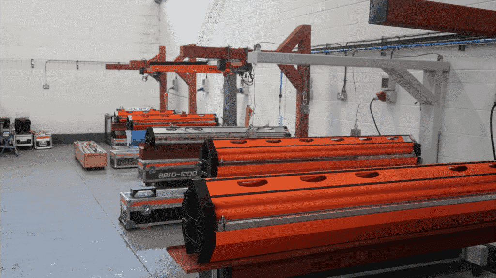 Wall of presses