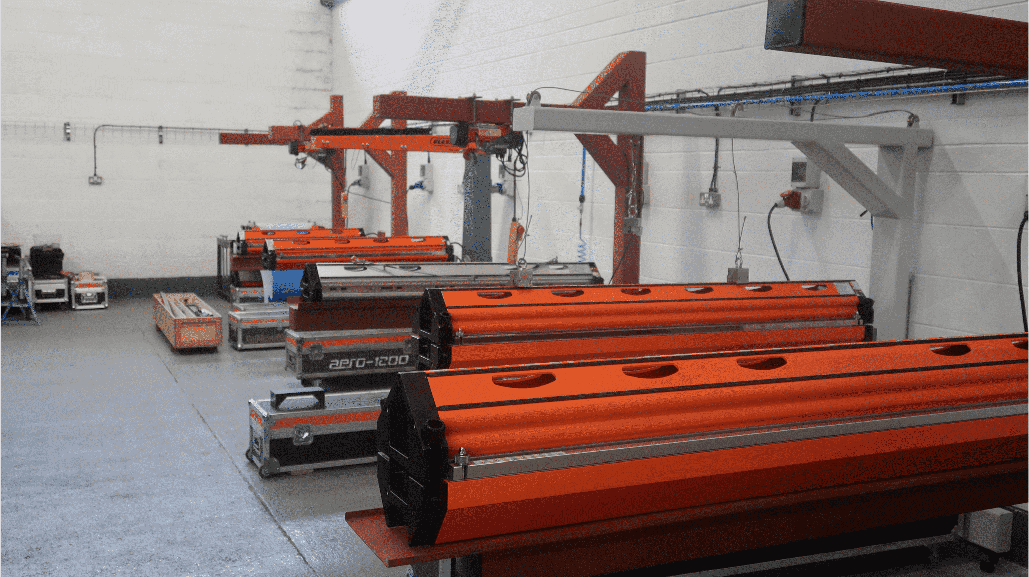 Wall of presses