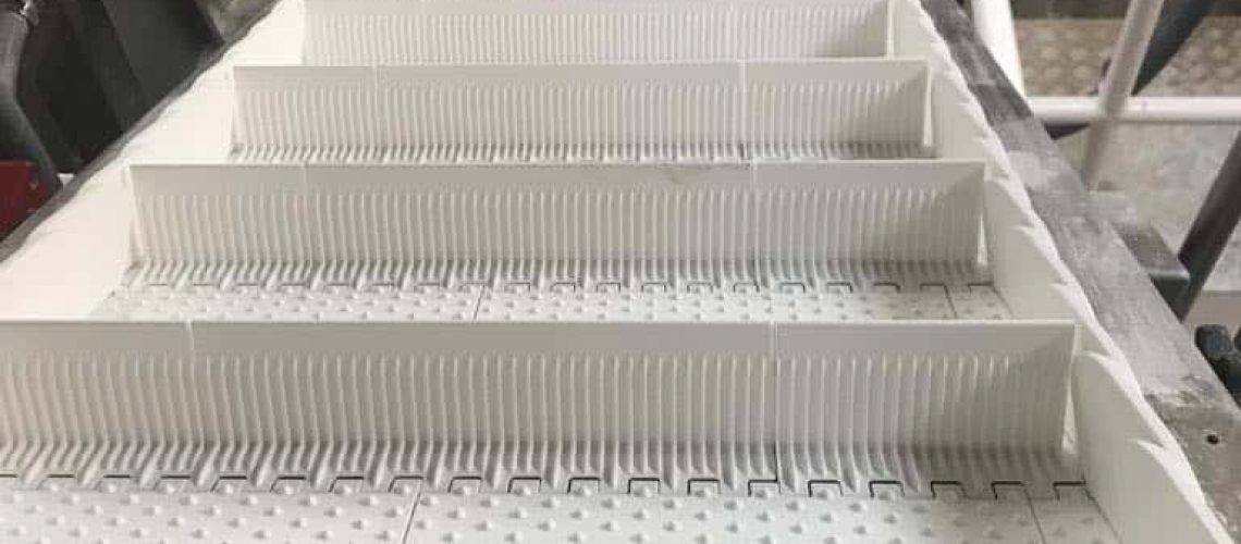 PP (Polypropylene) closed nub top white modular belt